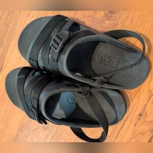 Chaco Black Dual-Strap Slide Sandals
